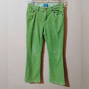 GIRLS SIZE 14 The Children's Place Lime Green Corduroy Boot-Cut Jeans